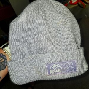 Happy Earth Light Purple Beanie